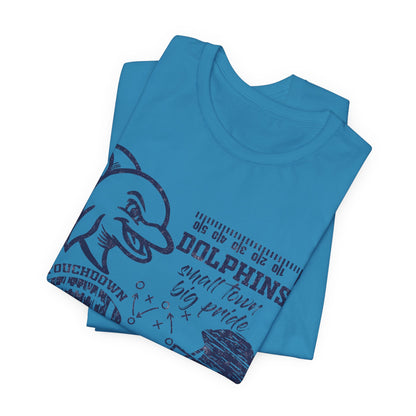 Adult Dolphin Football Tee - Bella Canvas