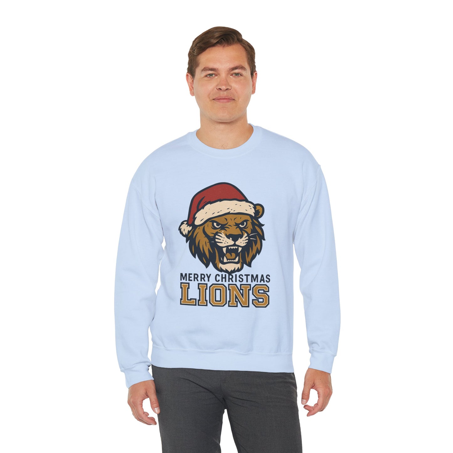 Merry Christmas Lions Sweatshirt — Gildan