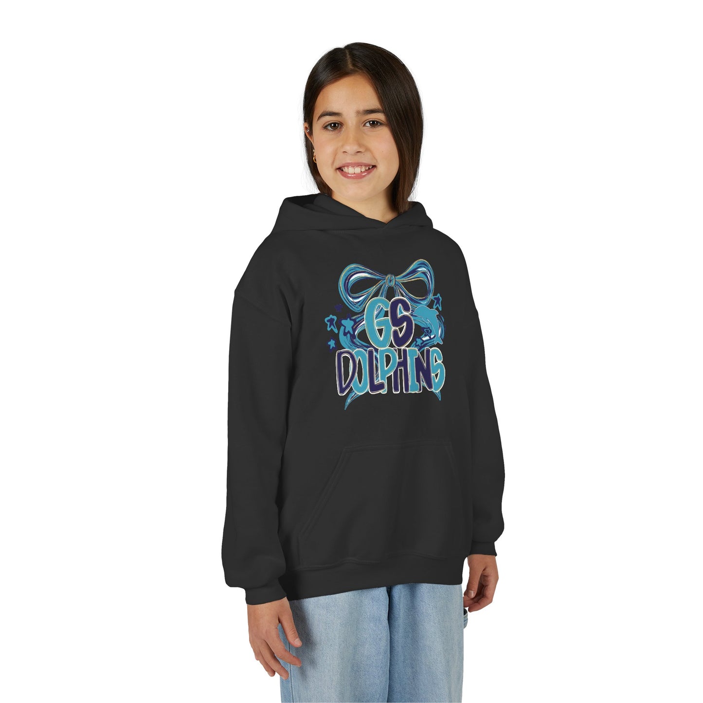 Youth GS Dolphins Bow Tee - Gildan