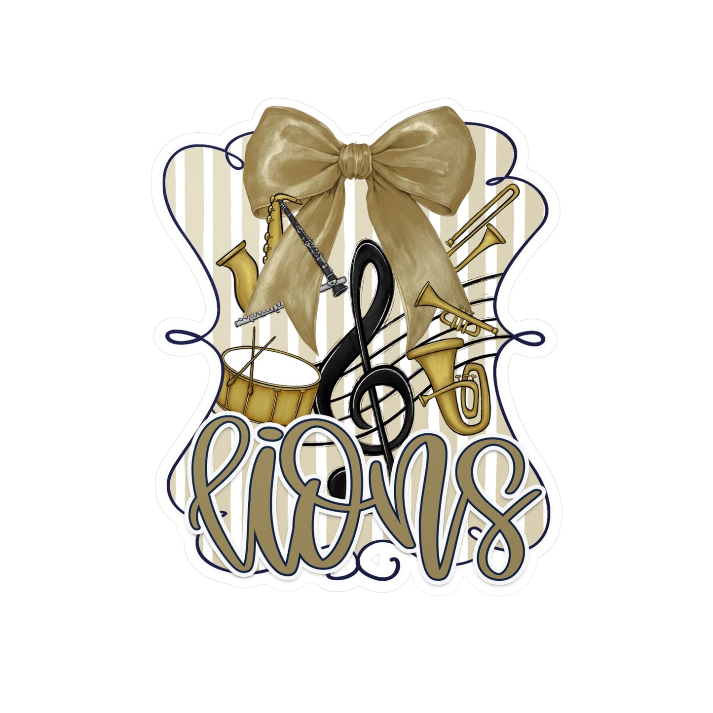 Foley Lions Band Decals