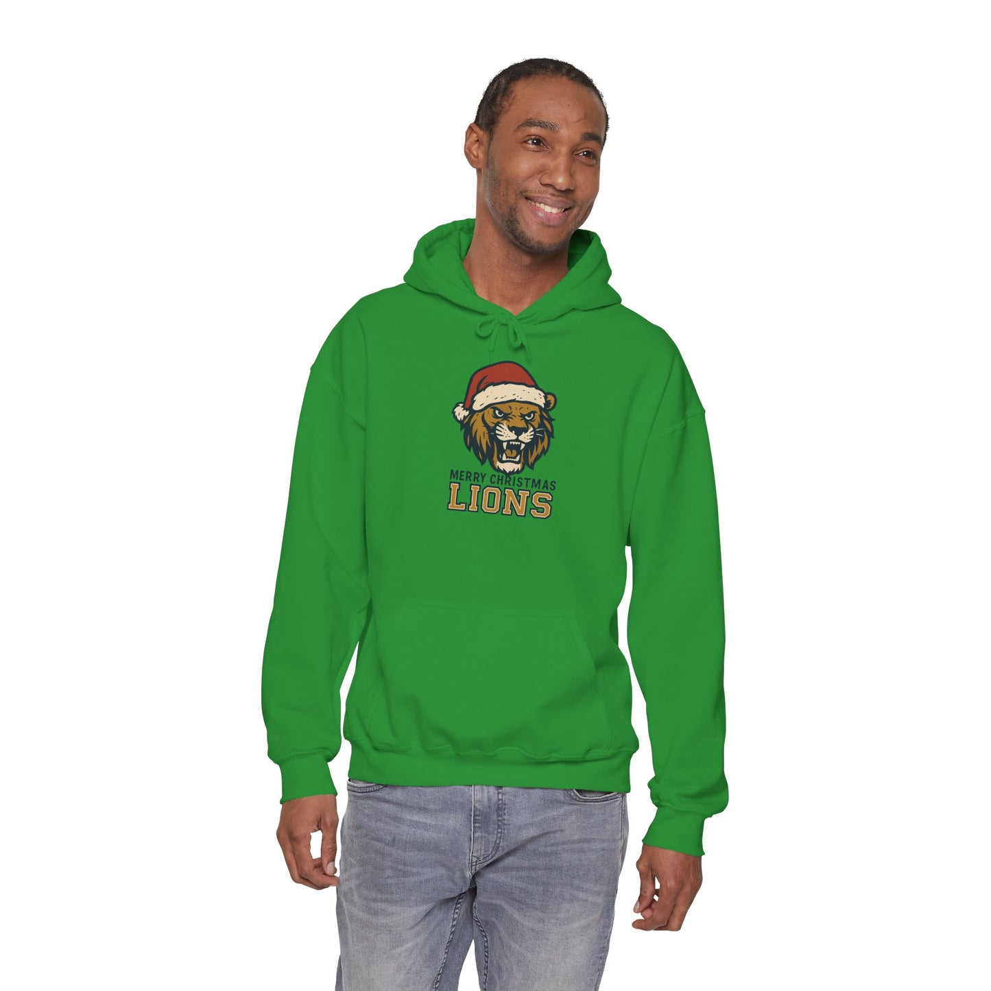 Merry Christmas Lions Hoodie — Gildan