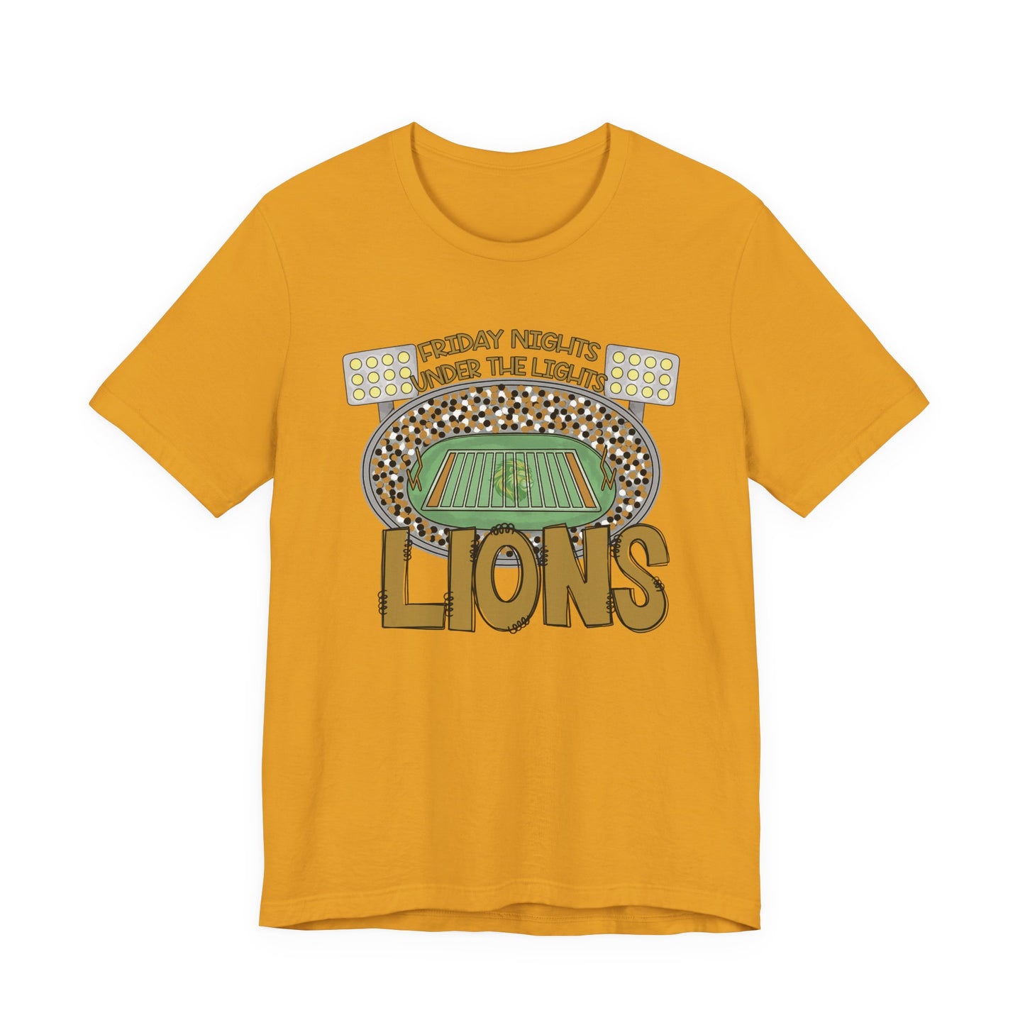 Adult LionsFriday Nights Under the Lights Tee - Bella Canvas