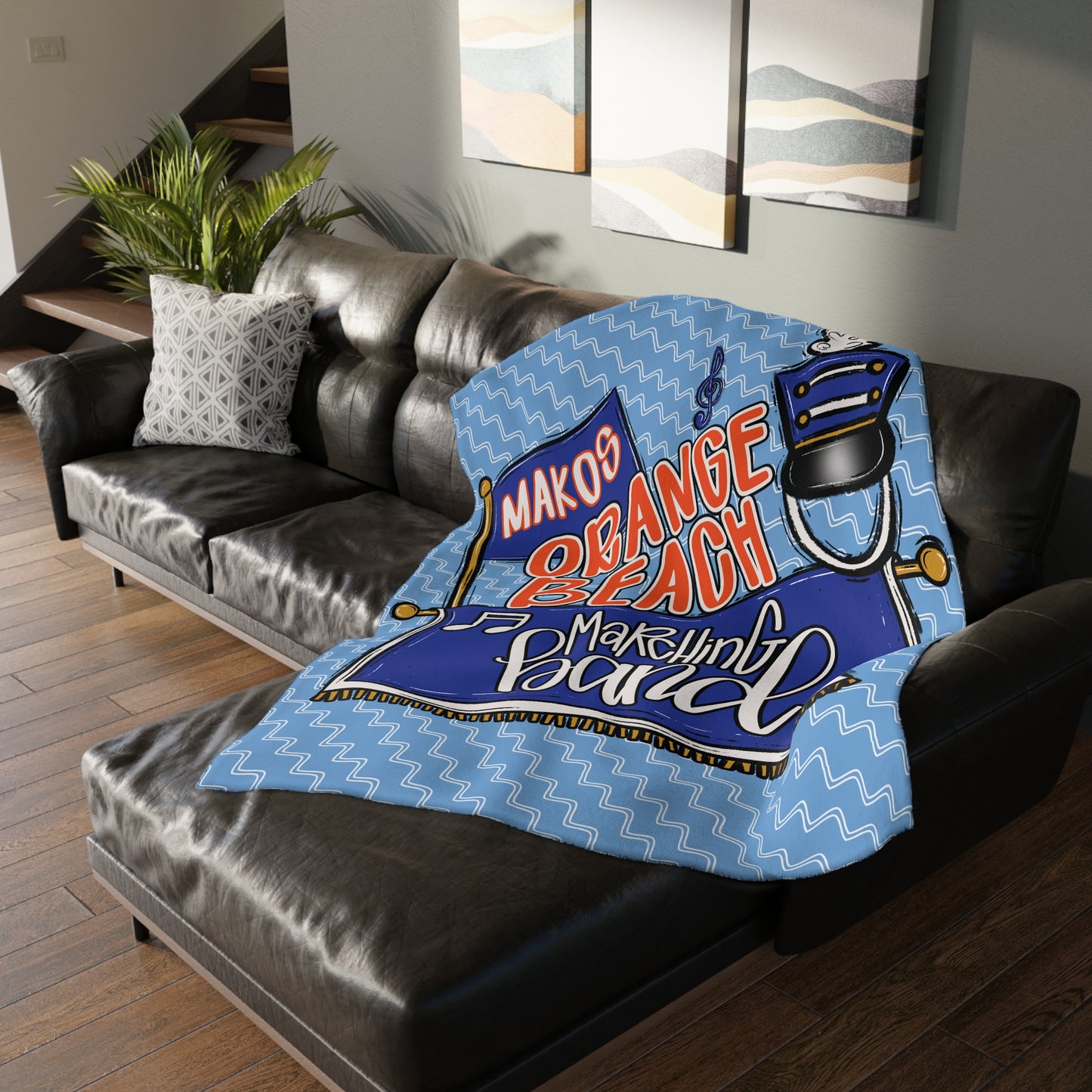 Marching Band 2 Sided Plush Fleece Blanket