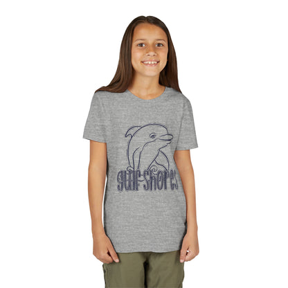 Youth Dolphin Sketch Tee - Bella Canvas