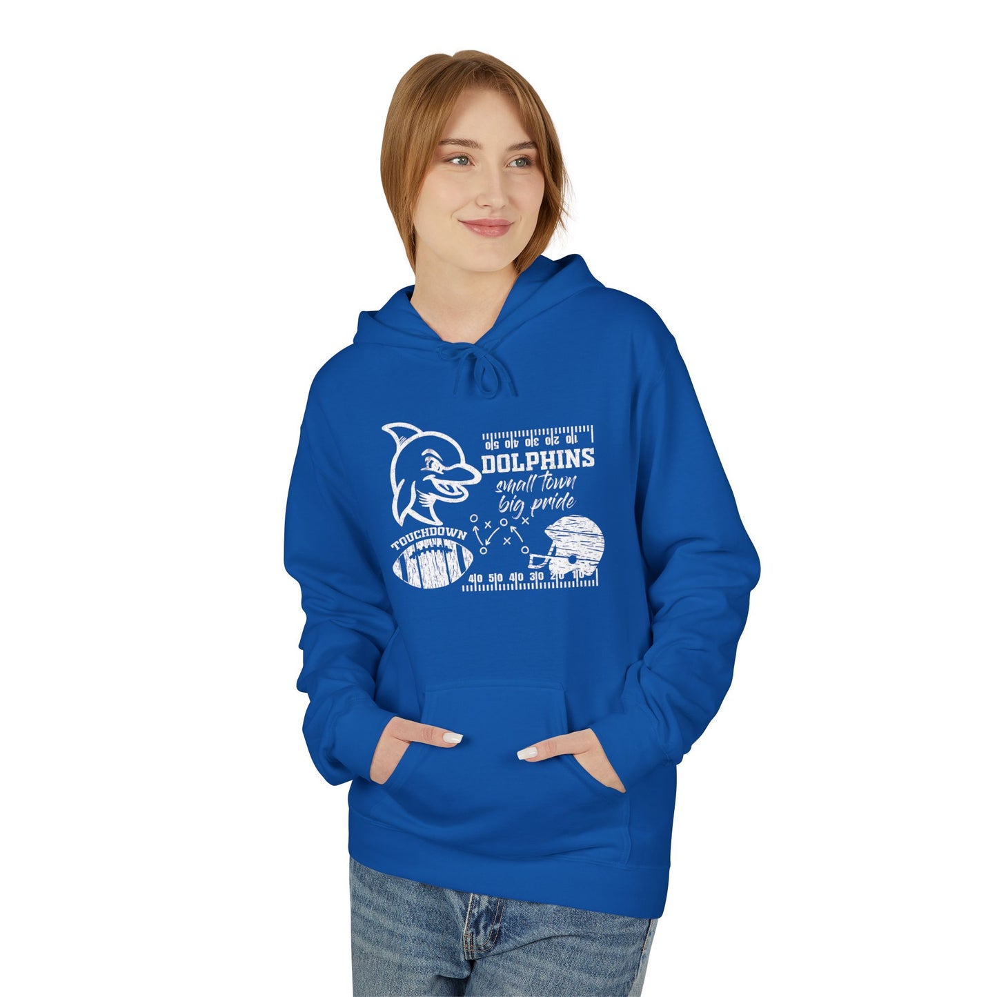 Dolphin Football Hoodie - Gildan