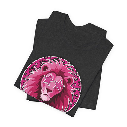 Preppy Pink Lion Tee - Bella Canvas