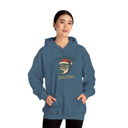 Merry Christmas Dolphin Hoodie - Gildan
