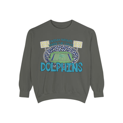 Adult Friday Night Lights Dolphins Sweatshirt - Comfort Colors