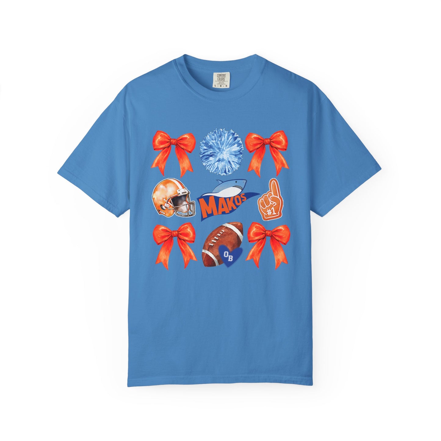 Makos Coquette Football Tee - Comfort Colors