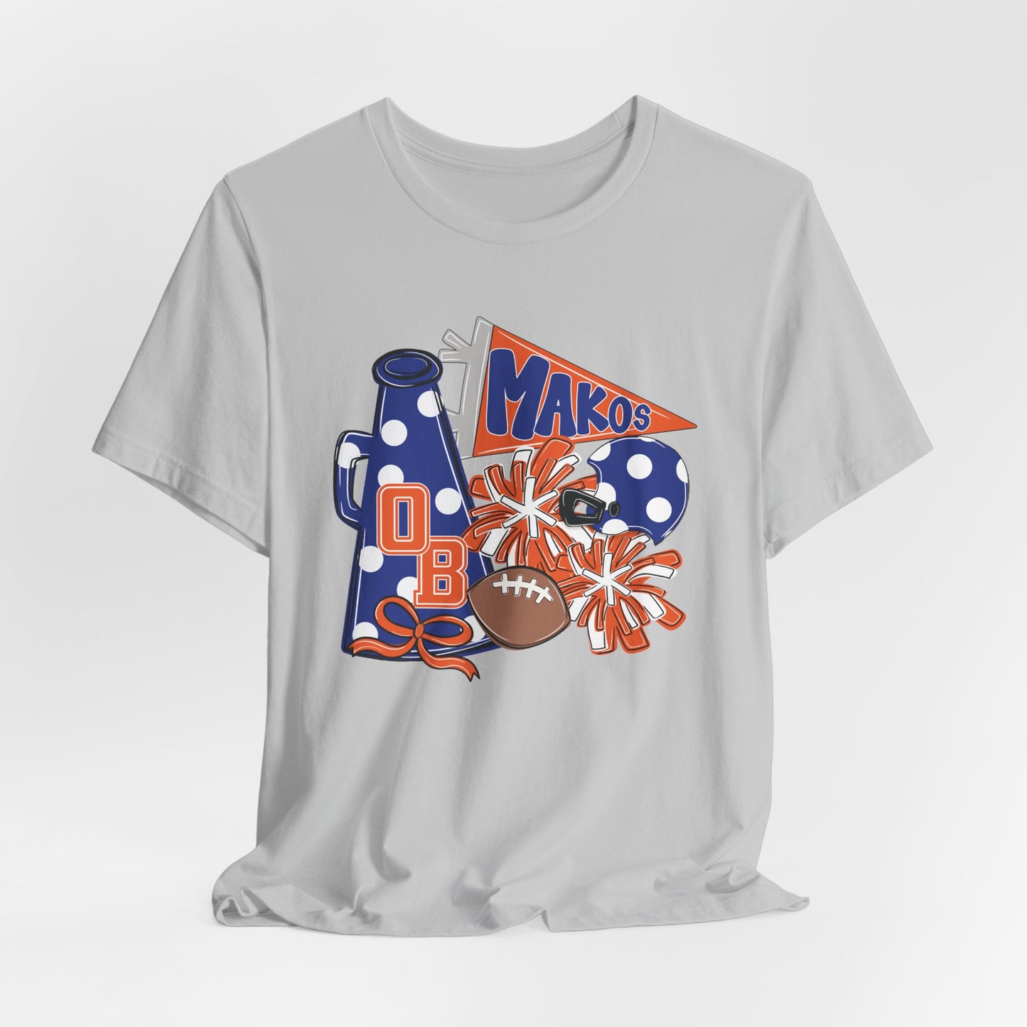 Adult Mega Makos Spirit Football Tee - Bella Canvas