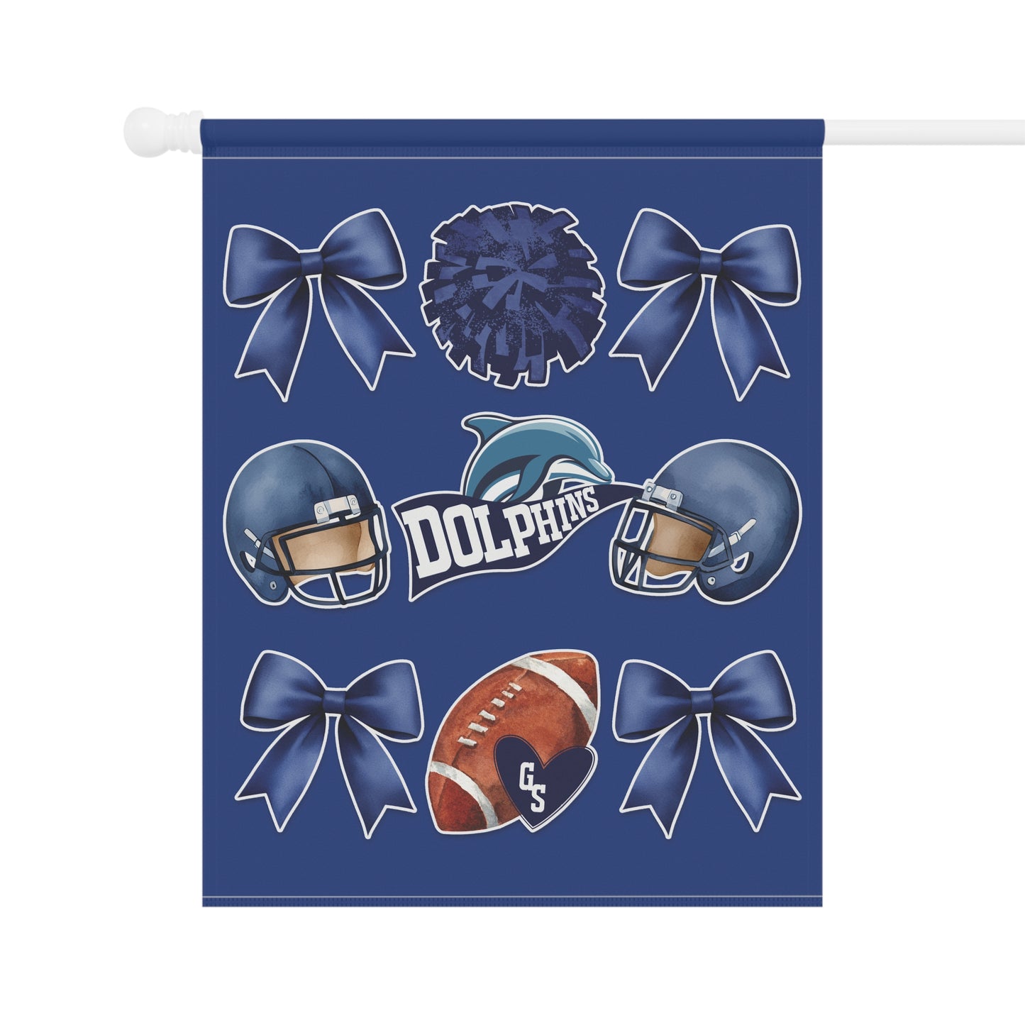 Dolphins Football & Cheer Garden Banner & Game Day Flag