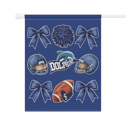 Dolphins Football & Cheer Garden Banner & Game Day Flag
