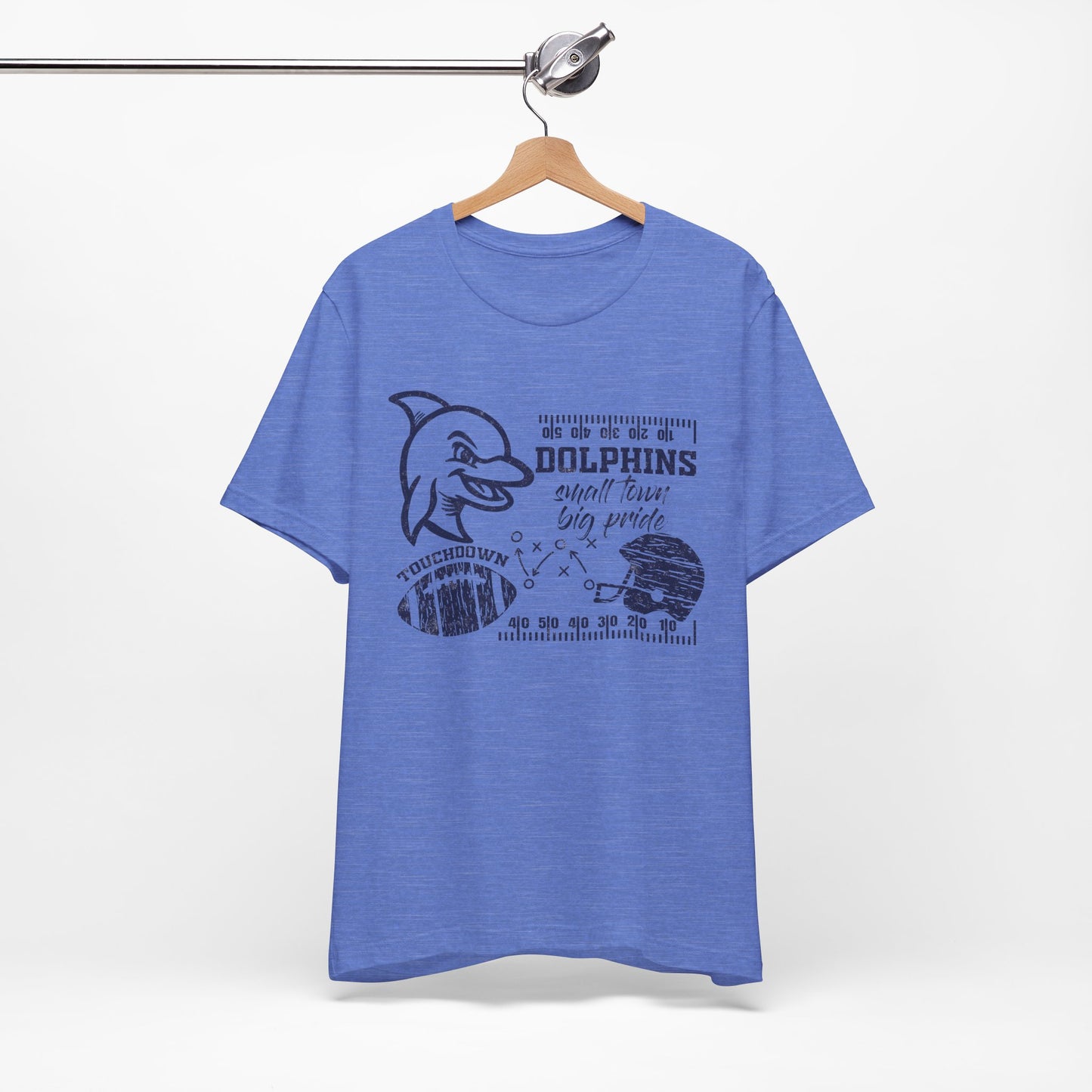 Adult Dolphin Football Tee - Bella Canvas