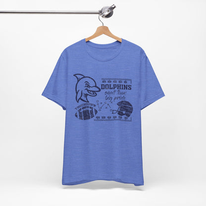 Adult Dolphin Football Tee - Bella Canvas