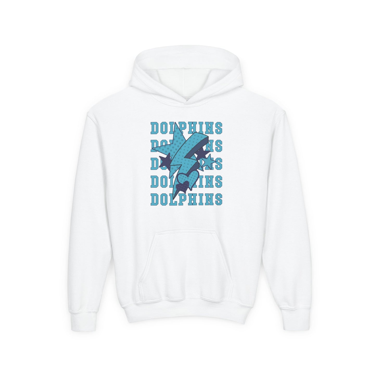 Youth Dolphin Lightning, Stars & Hearts Hoodie
