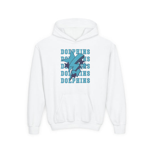 Youth Dolphin Lightning, Stars & Hearts Hoodie