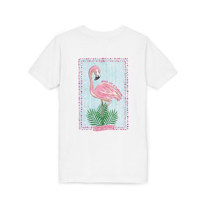 Beach Life is Flamazing Flamingo Tee - Bella Canvas