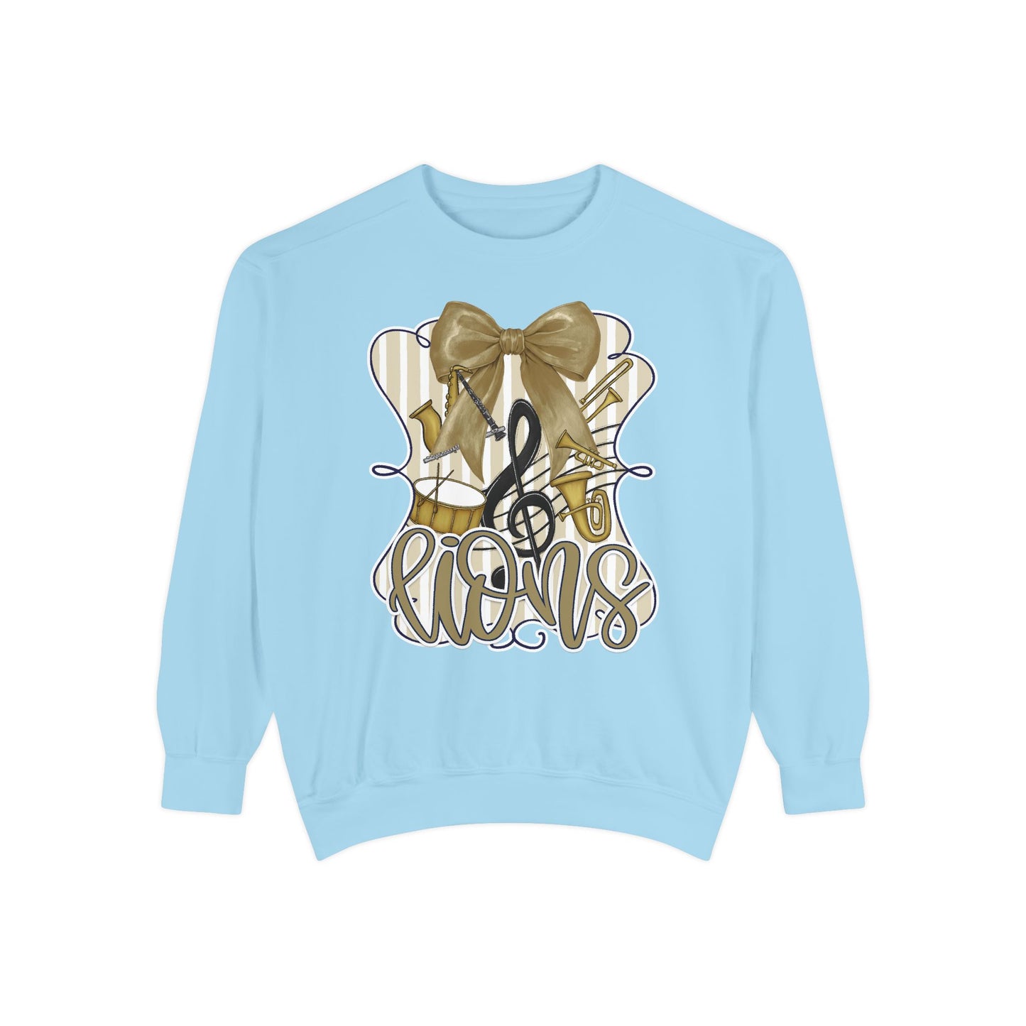 Adult Lions Coquette Band Sweatshirt - Comfort Colors