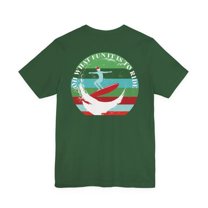 Adult Christmas Surfing Tee - Bella Canvas