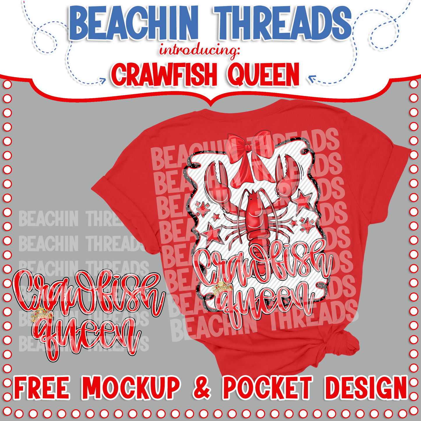 Crawfish Queen Digital Design