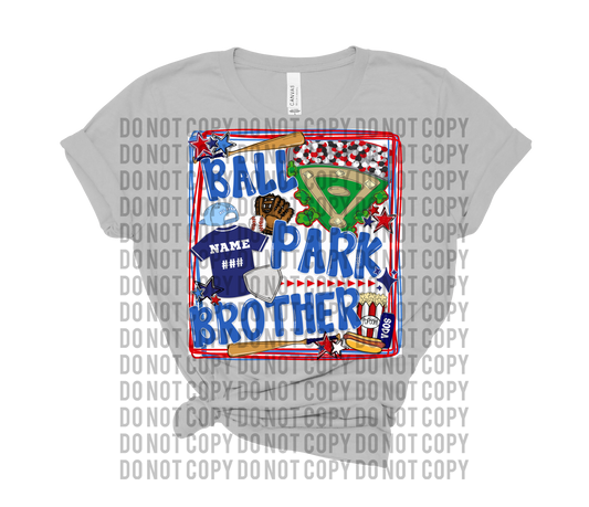 CUSTOM Ball Park Baseball Softball Brother Digital Design