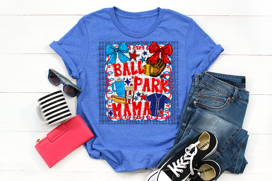 Softball Ball Park Mama Digital Design