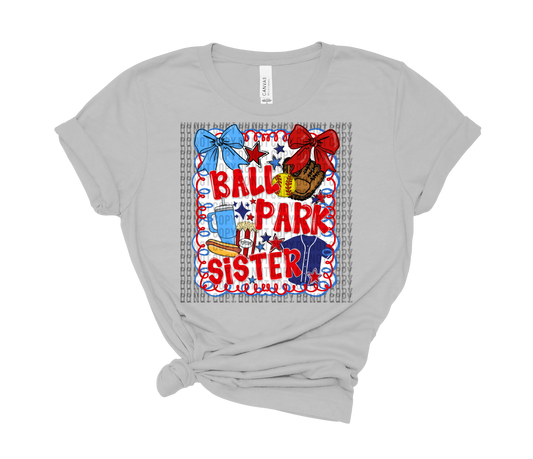 Softball Ball Park Sister Digital Design
