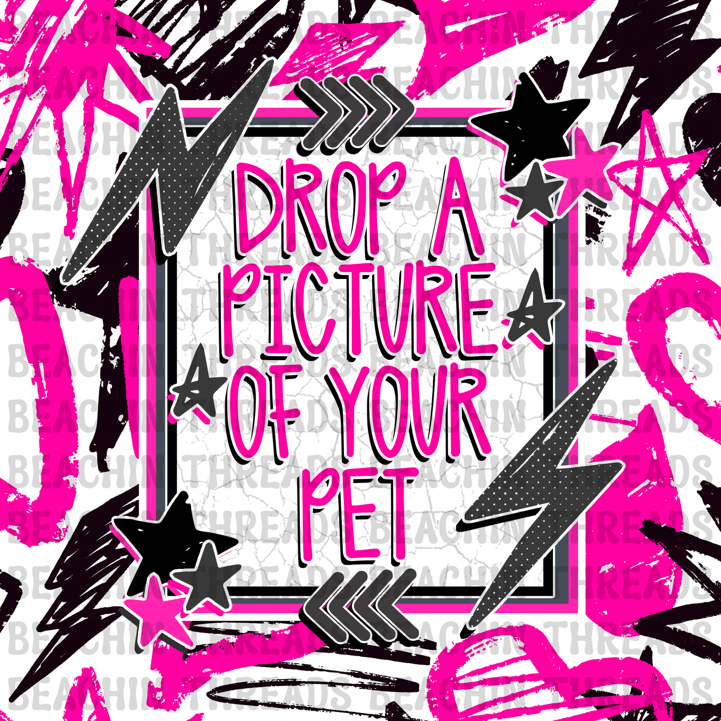 Black and Pink Punk Chaotic Themed Engagement Bundle for Social Media, Instagram, Facebook