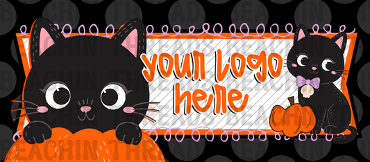 Black Cat Pumpkin Halloween Facebook Cover Header for Boutiques and Groups