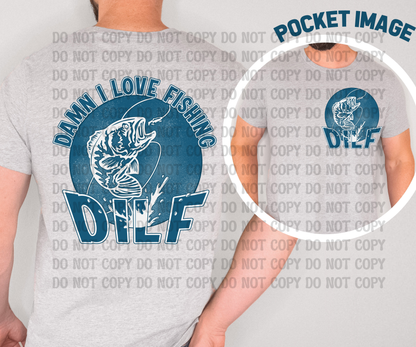 DILF Damn I Love Fishing Shirt | Funny Fishing Tee | Beachin Threads Coastal Mens Graphic Tee | Father’s Day Gift”
