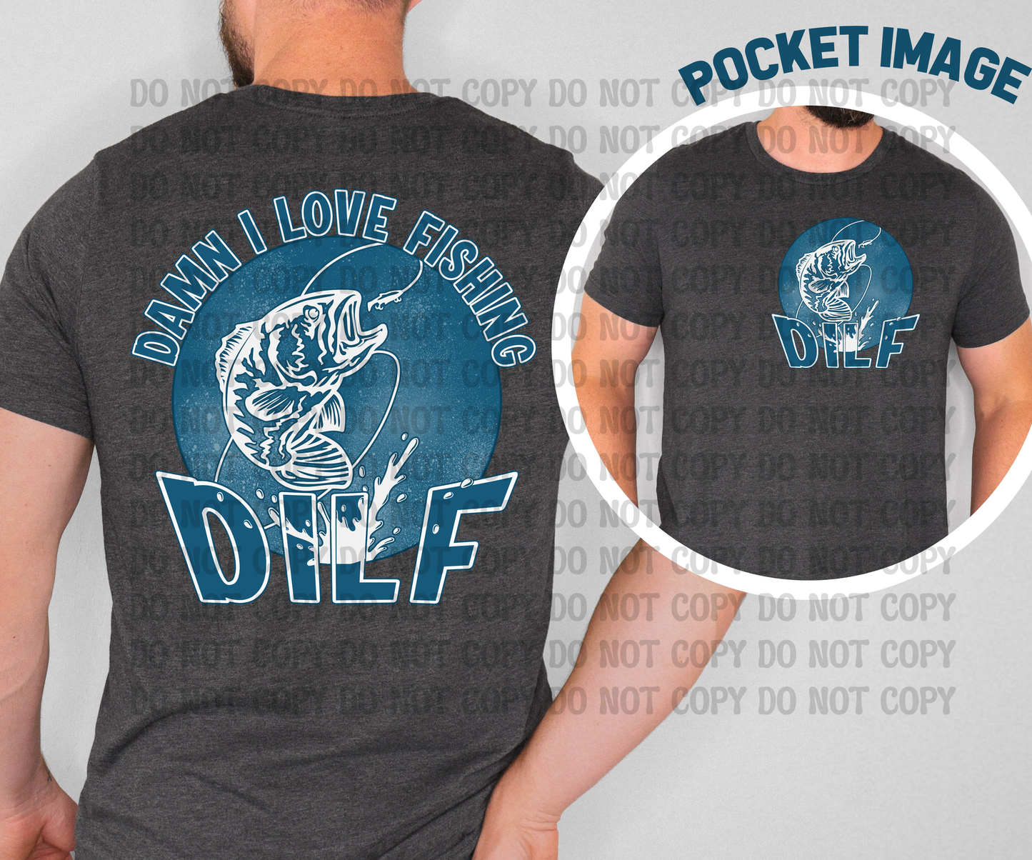 DILF Damn I Love Fishing Shirt | Funny Fishing Tee | Beachin Threads Coastal Mens Graphic Tee | Father’s Day Gift”