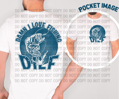 DILF Damn I Love Fishing Shirt | Funny Fishing Tee | Beachin Threads Coastal Mens Graphic Tee | Father’s Day Gift”