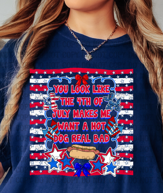 You Look Like the Fourth of July Stars Stripes Hot Dog Girlie Girly Fireworks Statue of Liberty  Design - Red, White & Boom – Coquette Preppy Whimsical 4th of July Digital Design for Kids & Family | Patriotic Summer Fun Download