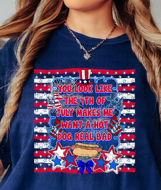 You Look Like the Fourth of July Uncle Sam Hat Stars Stripes Hot Dog Girlie Girly Fireworks Statue of Liberty  Design - Red, White & Boom – Coquette Preppy Whimsical 4th of July Digital Design for Kids & Family | Patriotic Summer Fun Download