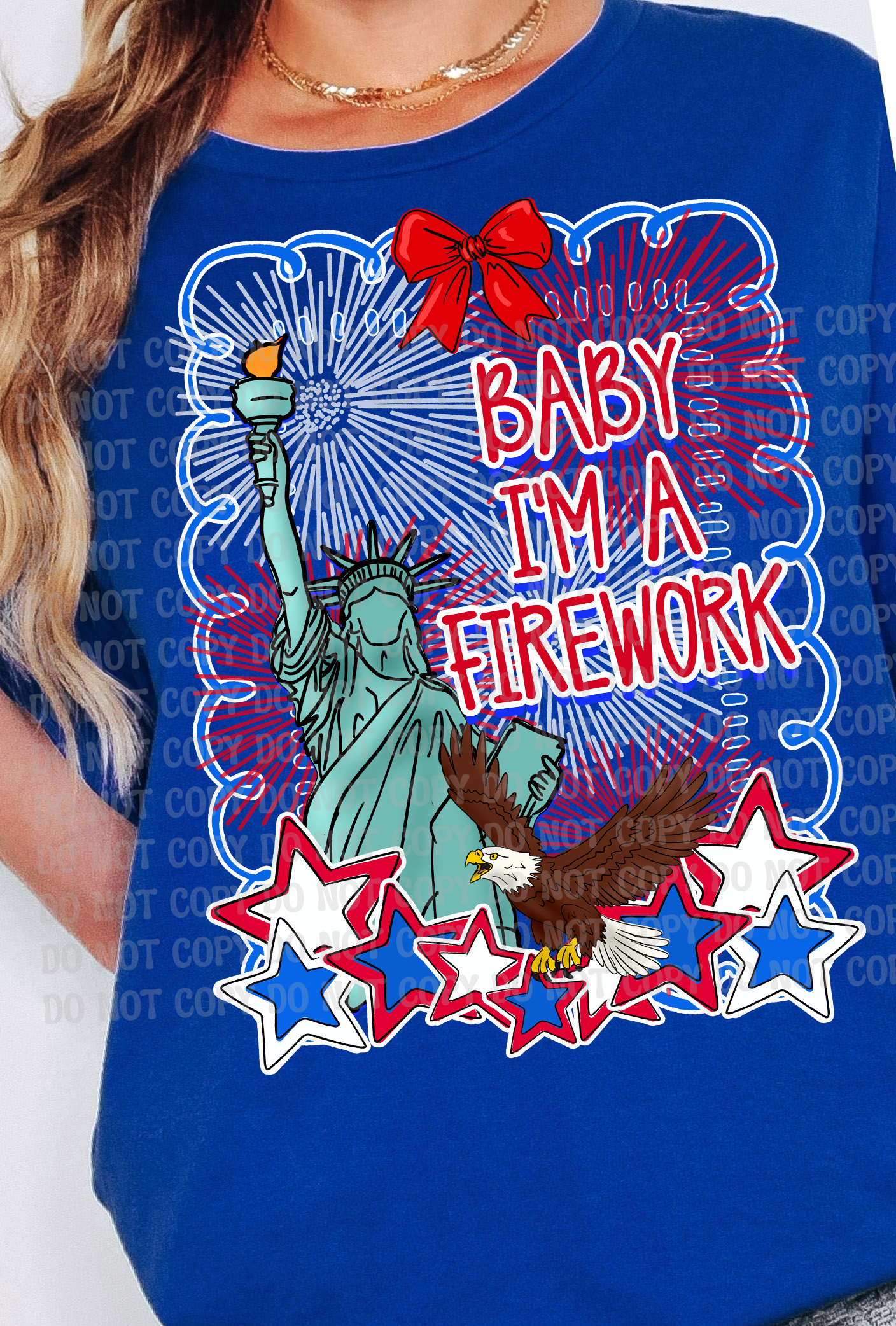 Baby I'm a Firework Stars Stripes Hot Dog Girlie Girly Fireworks Statue of Liberty  Design - Red, White & Boom – Coquette Preppy Whimsical 4th of July Digital Design for Kids & Family | Patriotic Summer Fun Download