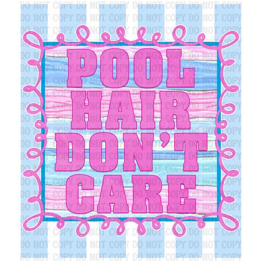 Pool Hair Don't Care Digital Design