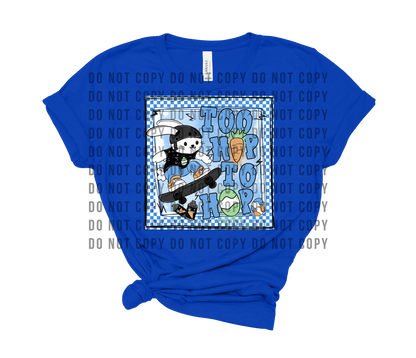 Too Hip to Hop Skateboarding Bunny - boy Easter