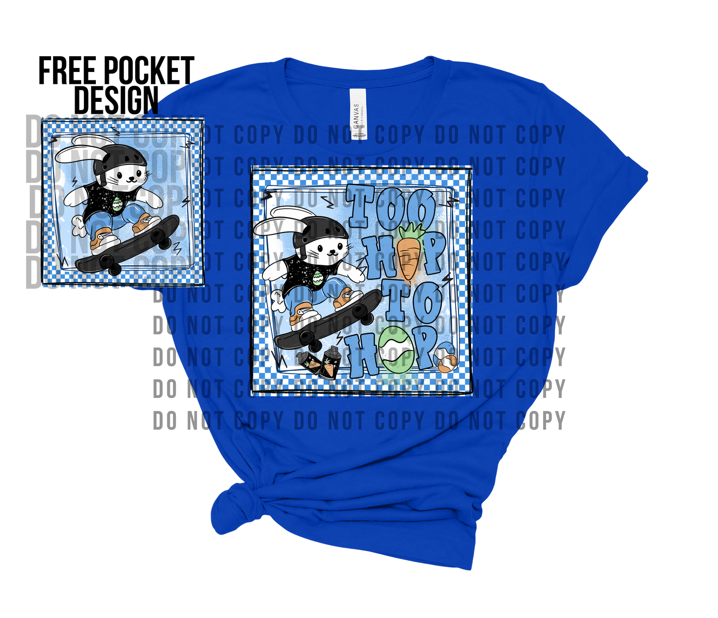 Too Hip to Hop Skateboarding Bunny - boy Easter