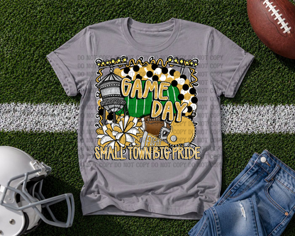 Custom Small Town Big Pride Football PNG | Personalized Friday Night Lights Team Spirit Design | Football Fan Digital Download
