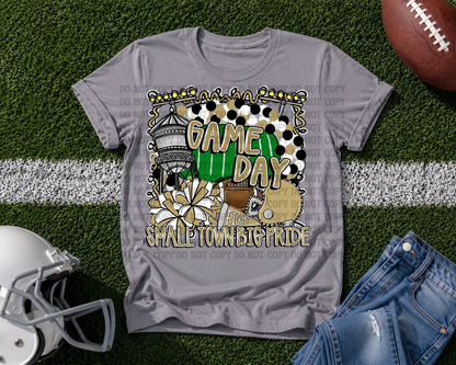 Custom Small Town Big Pride Football PNG | Personalized Friday Night Lights Team Spirit Design | Football Fan Digital Download