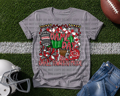 Custom Small Town Big Pride Football PNG | Personalized Friday Night Lights Team Spirit Design | Football Fan Digital Download