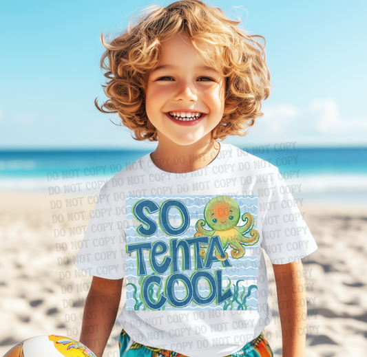 Octopus So Tenta Beach Pun Funny Summer Kids Beach Designs Bundle | Ocean Animal Shirt Designs | Turtle Seahorse Oyster Manta Ray Whale Fish Octopus | Trendy Stripe Digital Download