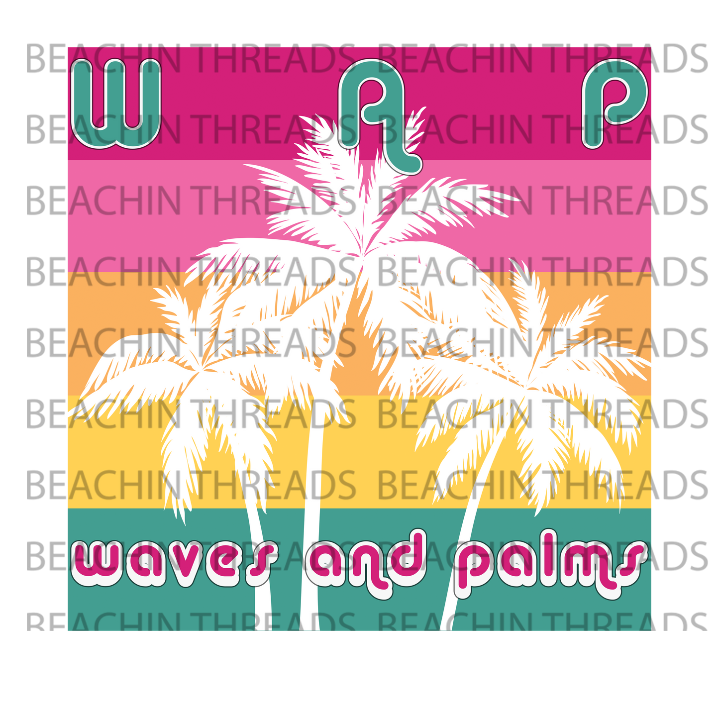 WAP Waves and Palms Cheeky Beach Summer Design