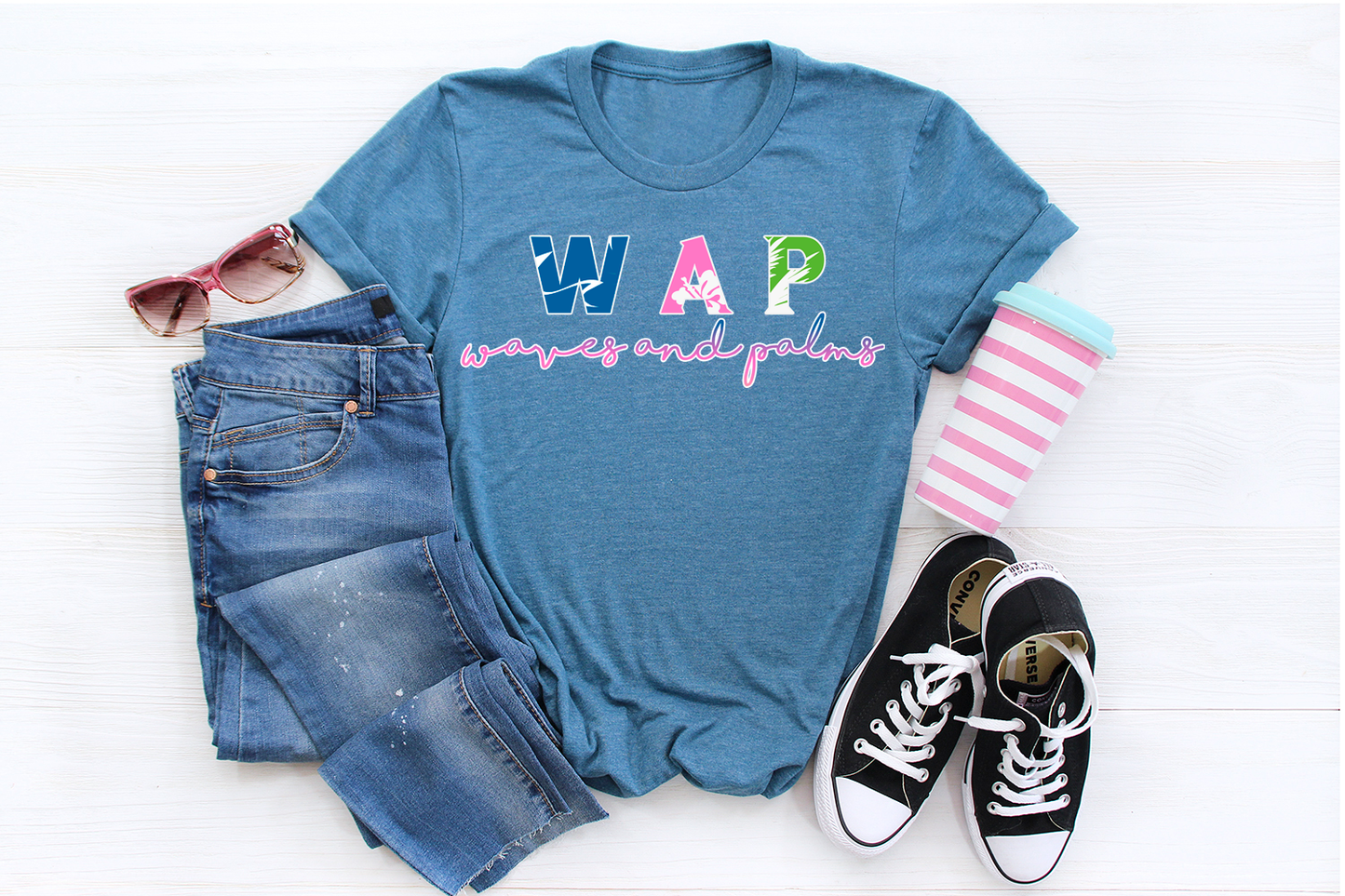 WAP Waves and Palms Cheeky Chic Beach Summer Design
