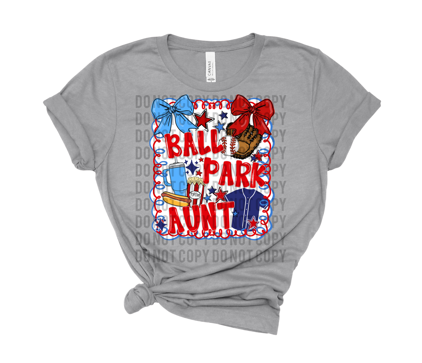 Ball Park Baseball Aunt Digital Design