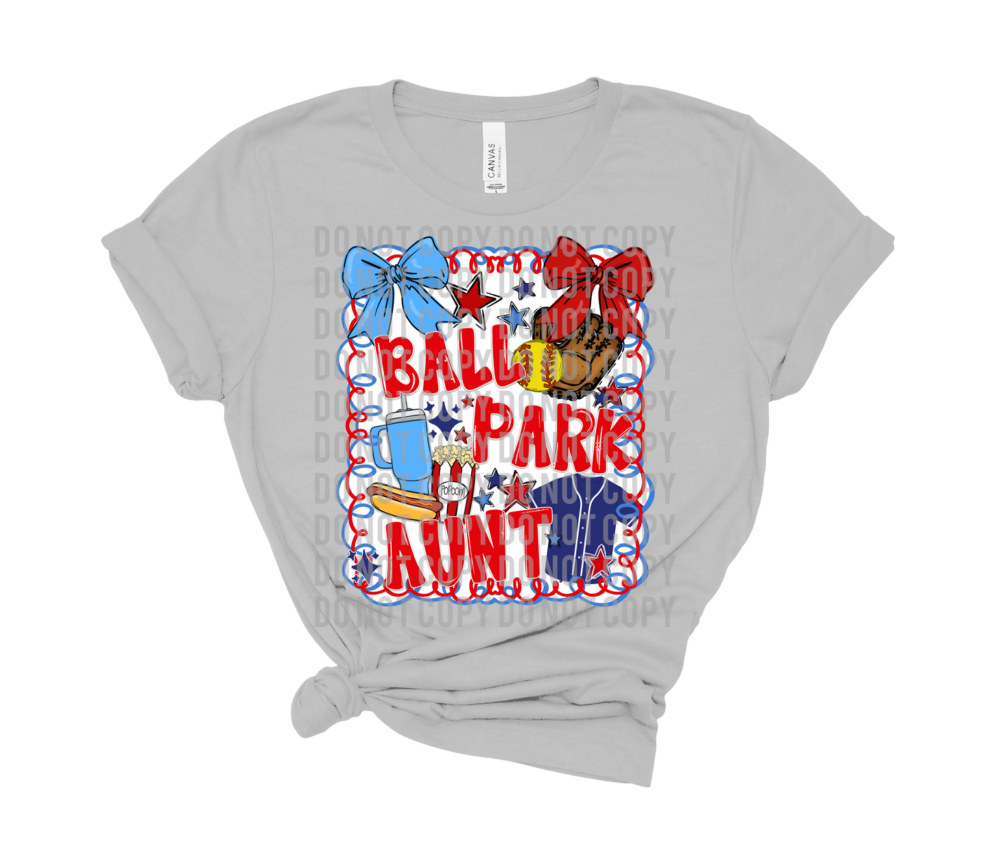 Ball Park Softball Aunt Digital Design