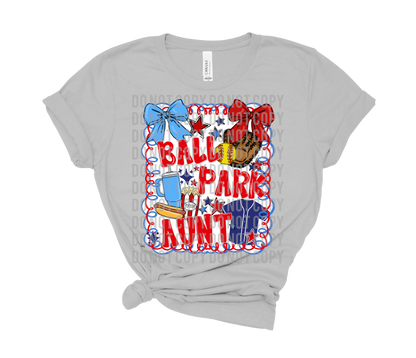 Ball Park Softball Aunt Digital Design