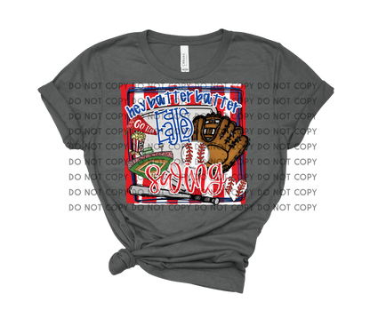CUSTOM TWO TEAMS BASEBALL Batter Batter Swing
