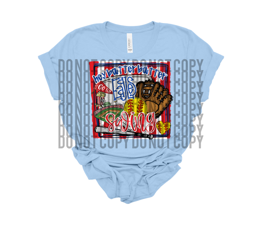 CUSTOM TWO SOFTBALL TEAMS Batter Batter Swing