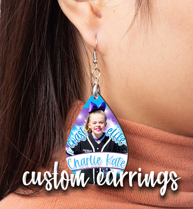 CUSTOM CHEERLEADER ACRYLIC EARRINGS